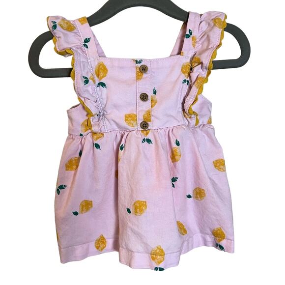 Carter’s Pinafore Lemon Top- 9M - Picture 1 of 4
